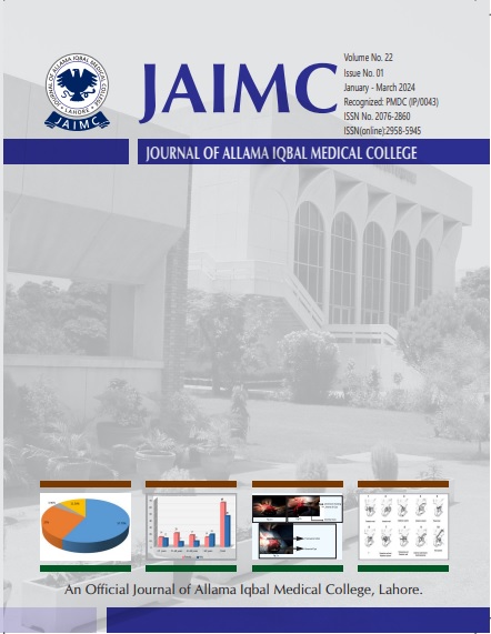 					View Vol. 22 No. 1 (2024): Journal Of Allama Iqbal Medical College
				