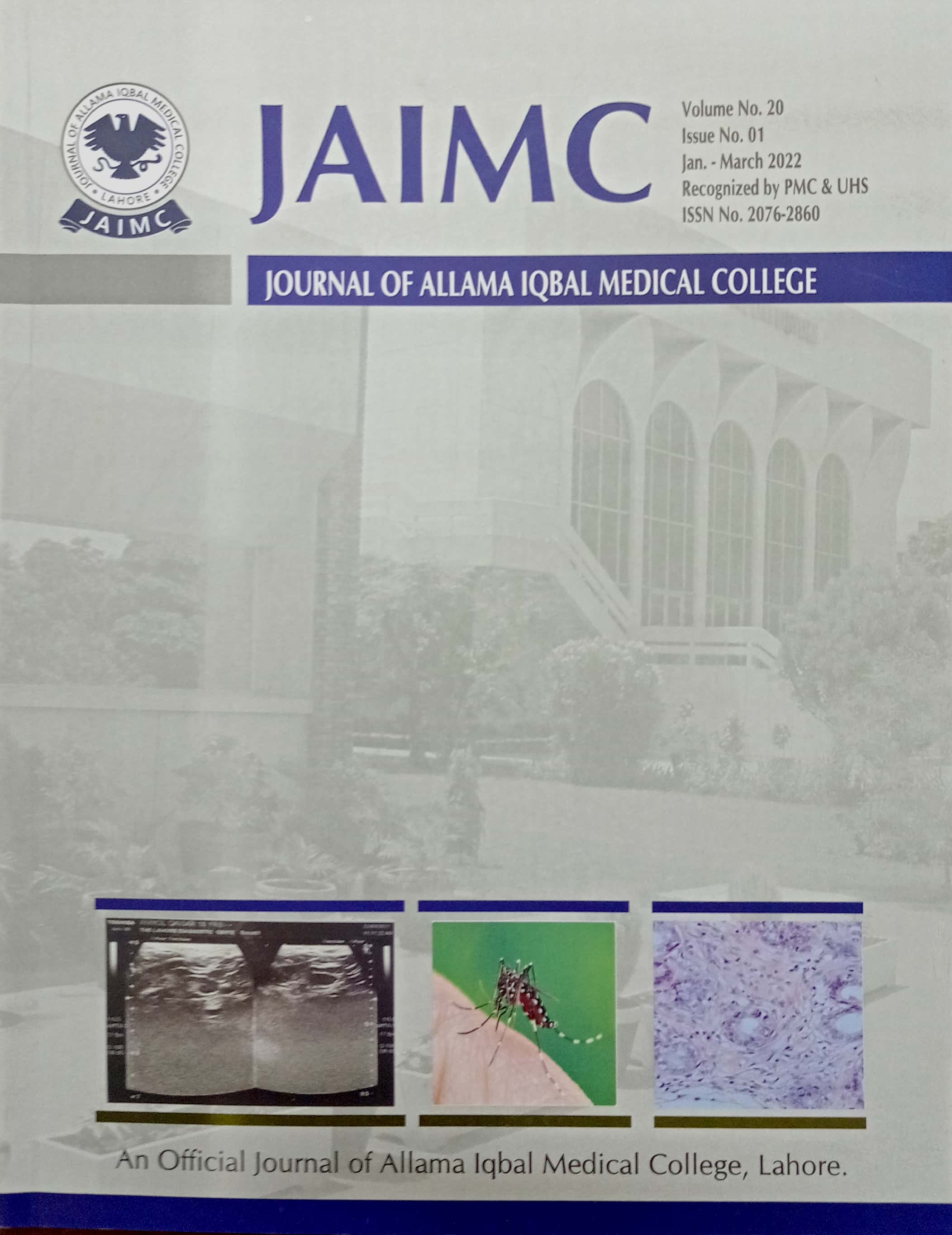 					View Vol. 20 No. 1 (2022): JAIMC: Journal of Allama Iqbal Medical College
				